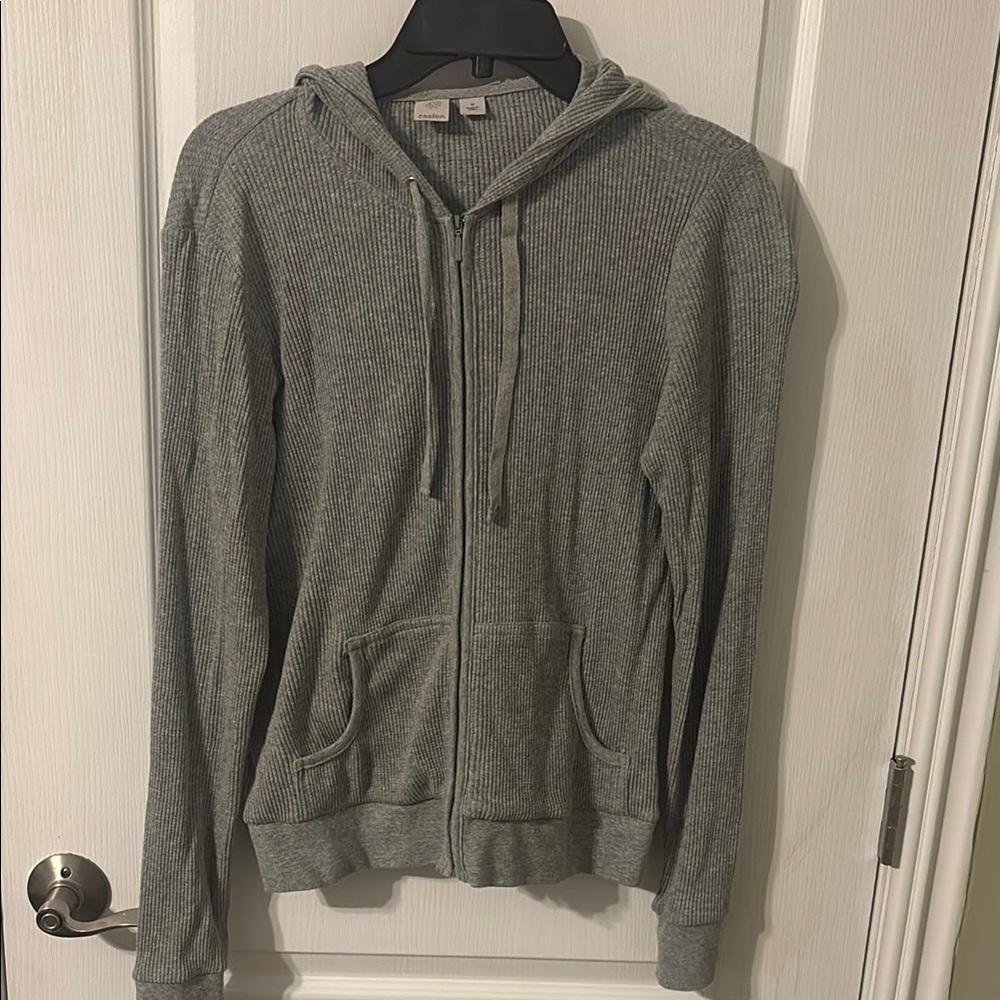 Woman’s Gray Hooded Sweater